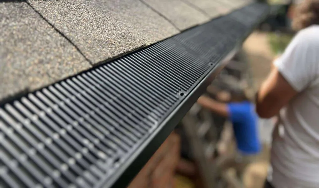 Gutter guard installation on a Georgetown home