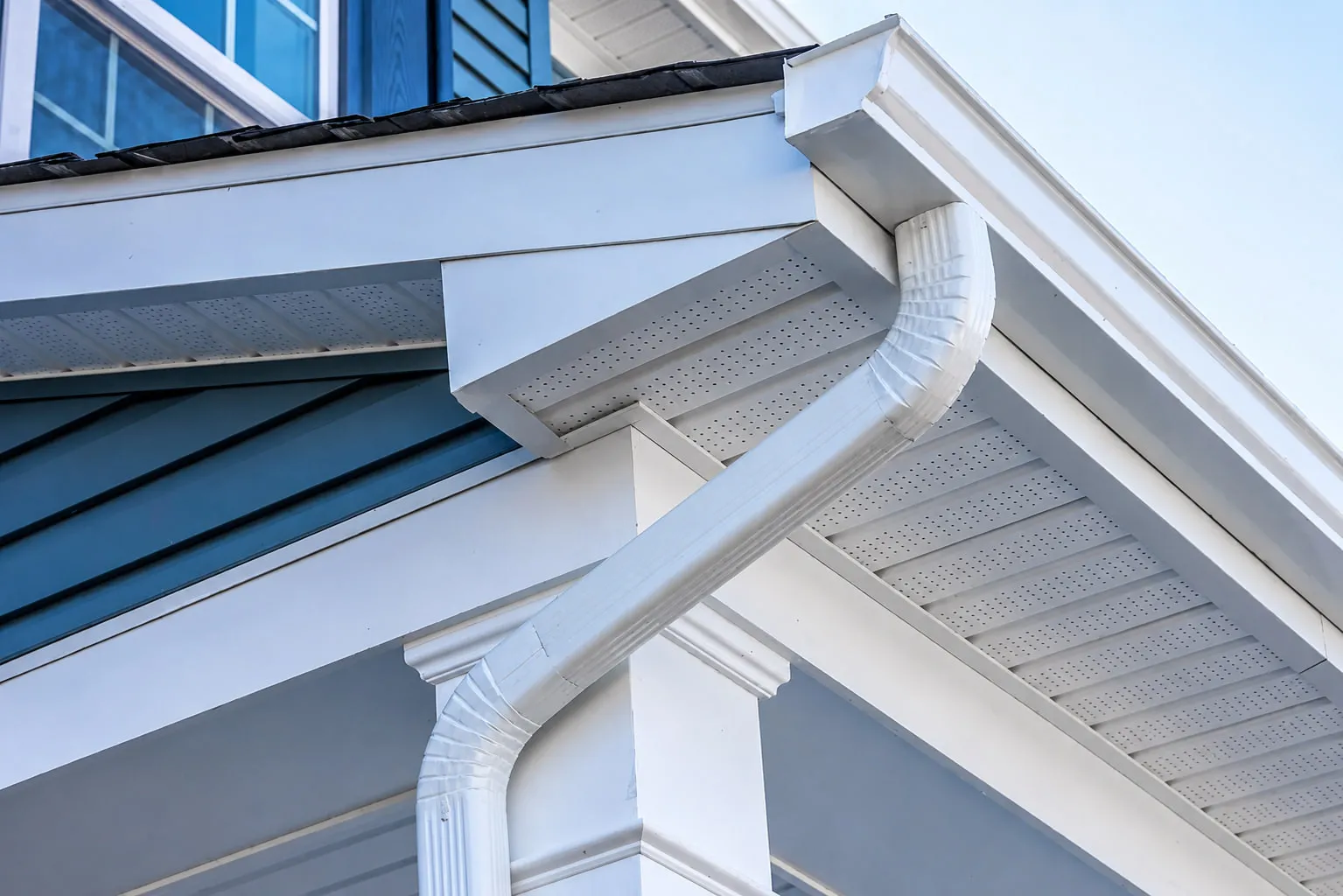 Color matched K-style gutter detail on a finished home