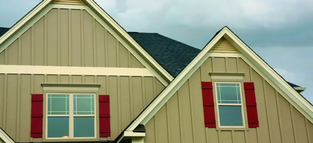 Hardie panel vertical siding on an Austin home
