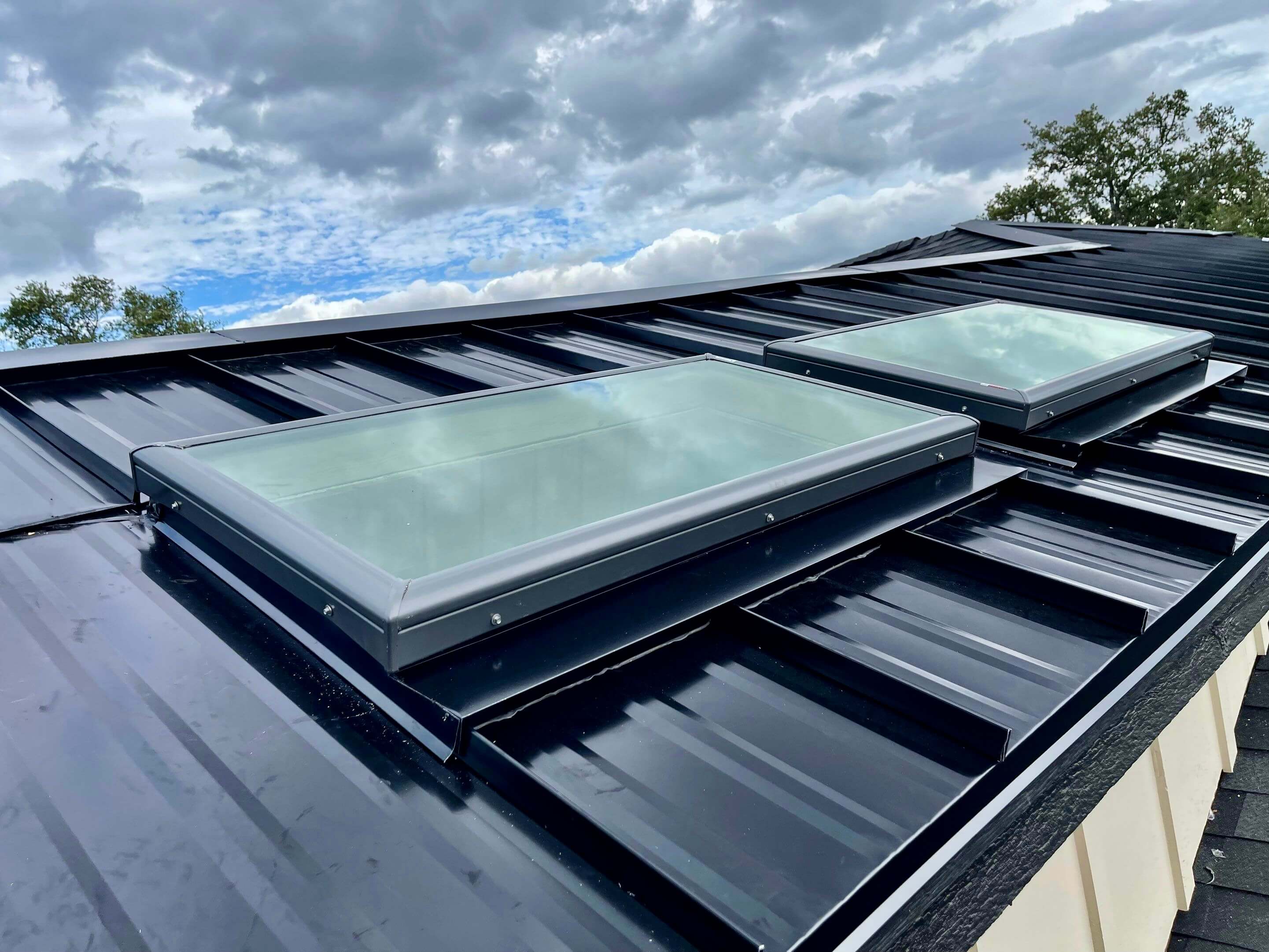 VELUX skylight installed and flashed on a Central Texas roof